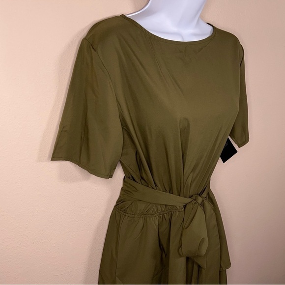 NEW MEDIUM MILITARY GREEN RUFFLE ROMPER LIGHTWEIGHT - Picture 10 of 16